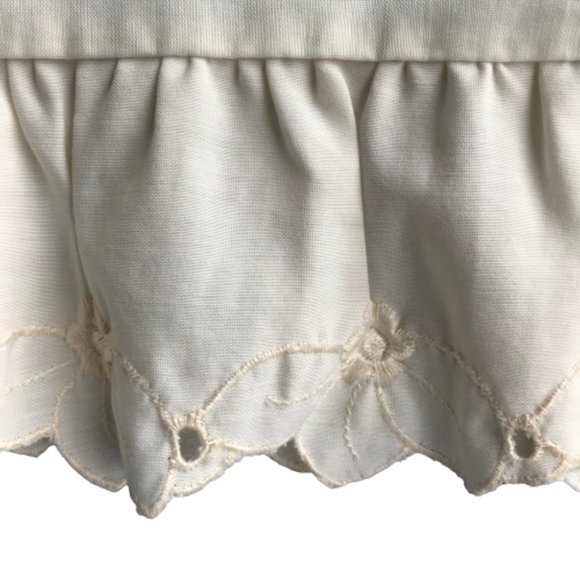 Vintage Beige Floral Embroidery Ruffles Pillowcase - Picture 6 of 7